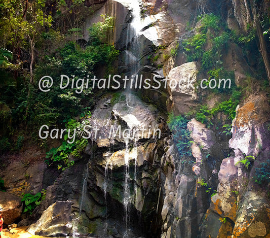Secluded Waterfalls, Yelapa, Mexico, digital