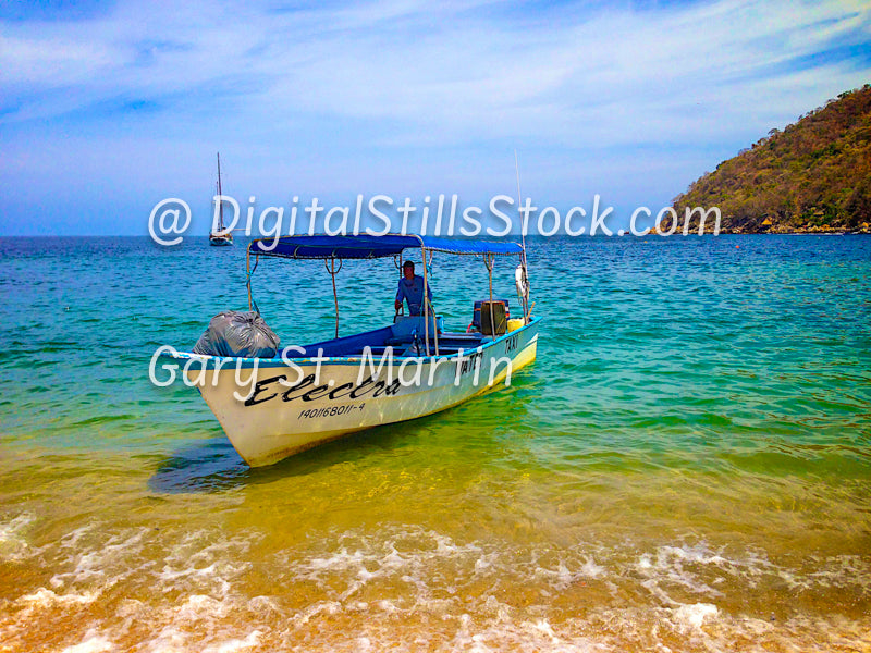 Fisherman, Along the Shore, Yelapa, Mexico, digital