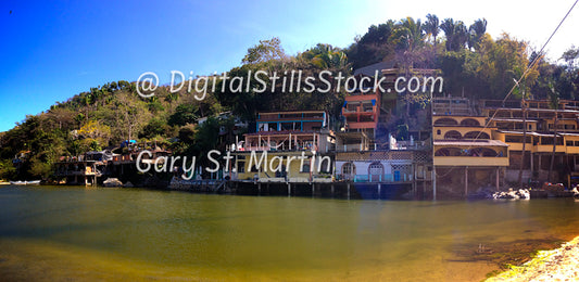 Stacked Houses, Wider View, Yelapa, Mexico, digital