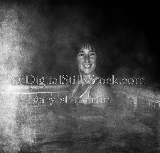 Denise Smiling in Pool Portrait