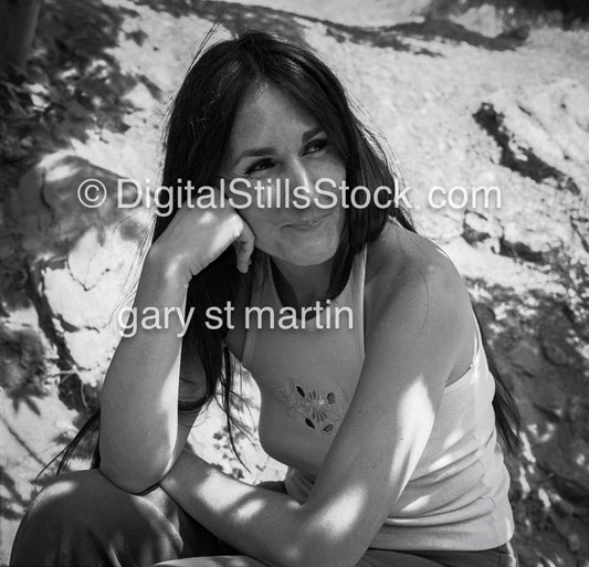 Her hand on her Cheek, Analog, Black & White, Portraits Men