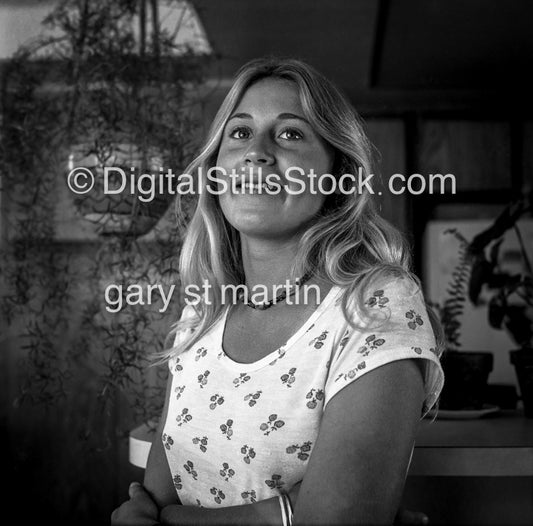 Girl In the White Blouse, Newport Beach, CA, analog, black & white, portrait