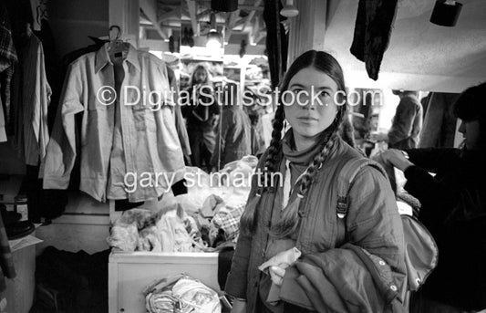 Caroline Thrifting, Portrait in a Mirror, analog, black & white, portrait