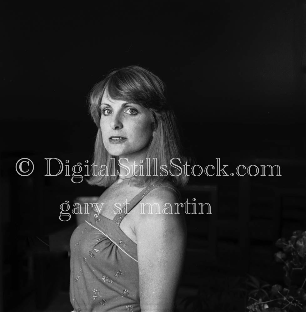 Kerry Side Profile Portrait Analog, Portraits, Women, B & W