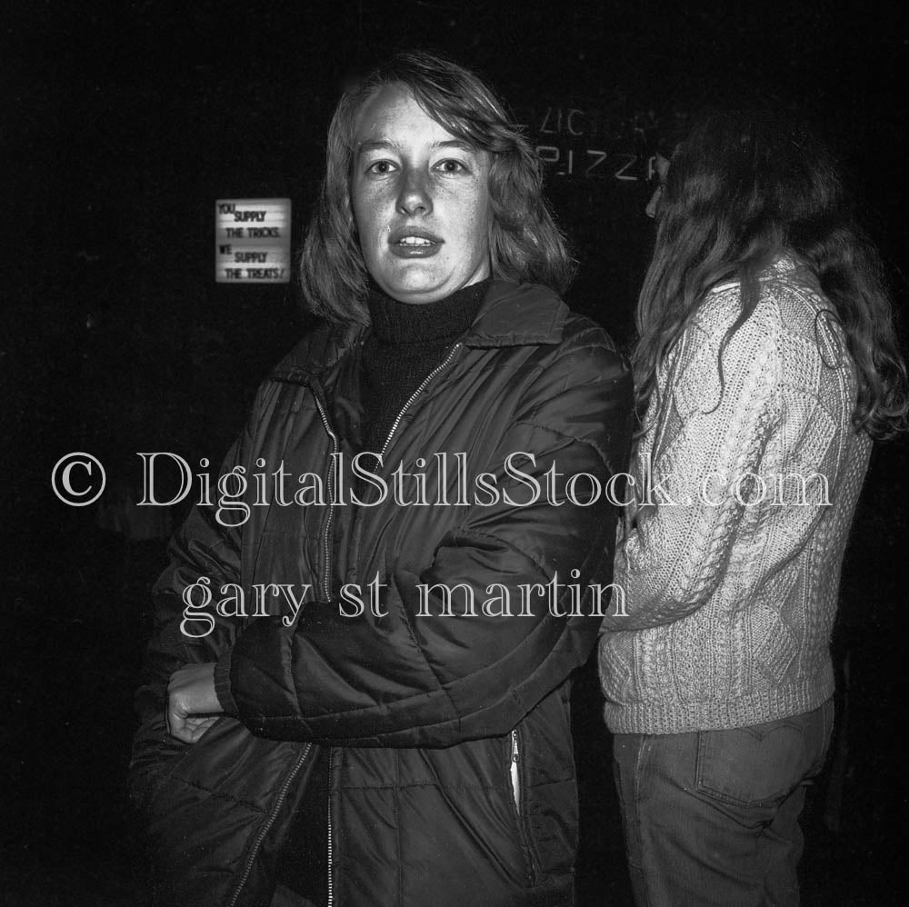 Nancy Standing and Waiting Portrait Analog, Portraits, Women, B & W