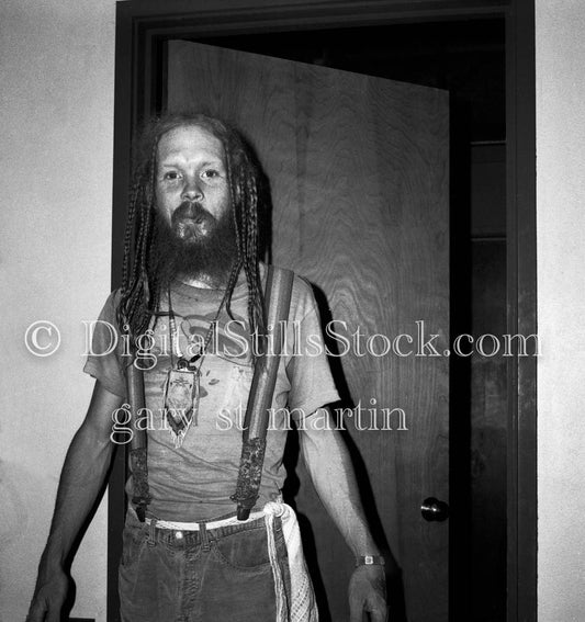 Gary Hammond with Suspenders Portrait Analog, Portrait, Men, Black & White