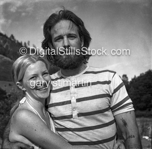 Mike Skyrick, and Wife Portrait, Analog, Black & White, Portraits, Men