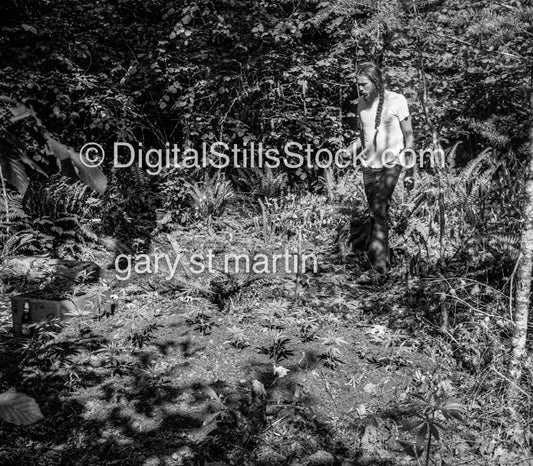 Gary Jensen in his yard