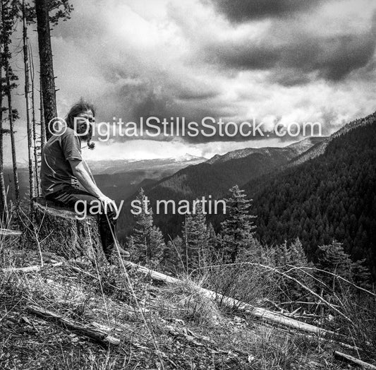 Portrait, David Oberg overlook, Mckenzie Bridge, Oregon, Analog, Black & White, Portraits, Men