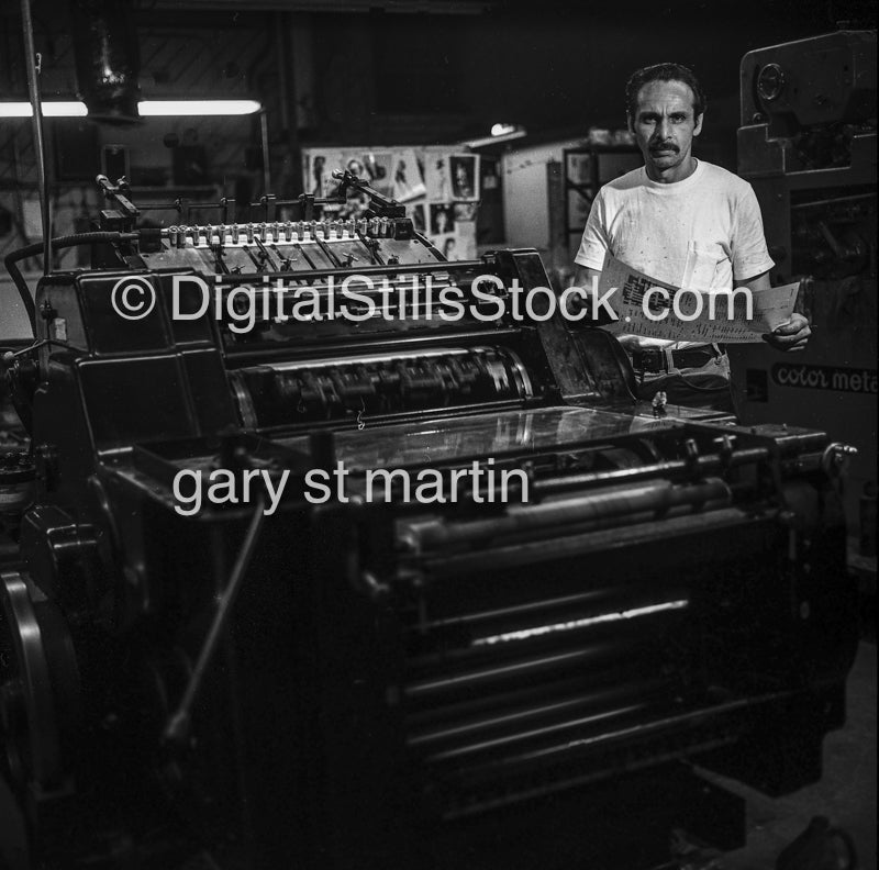  Printing Copies analog, men, black and white,