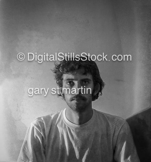 Portrait Of A Lone Man At Home analog, men, black and white,
