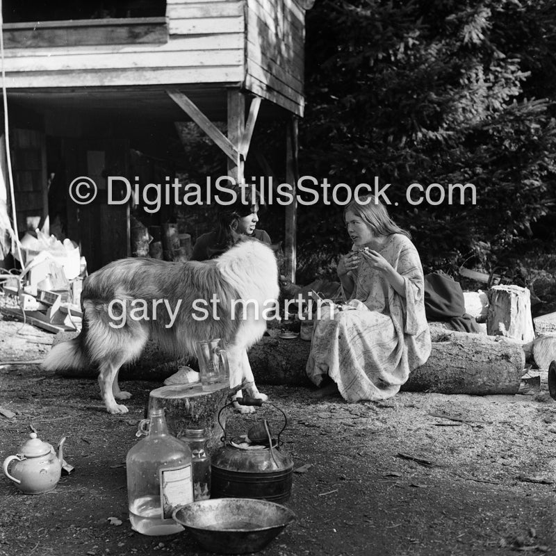 Talking to the Dogs, black and white analog group