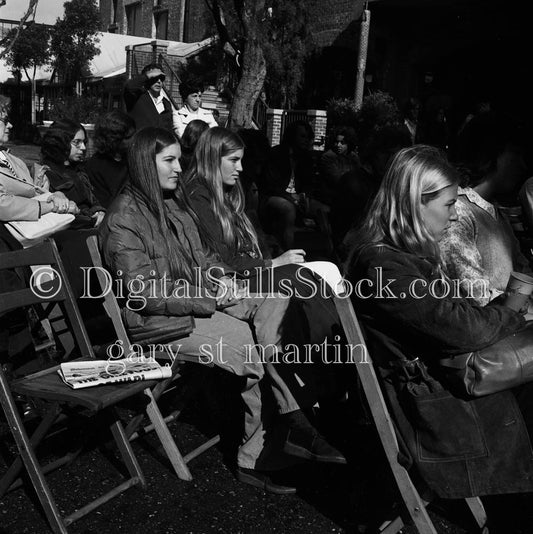 Diane and Sister Sitting in Audience Analog, Portraits, Groups B & W