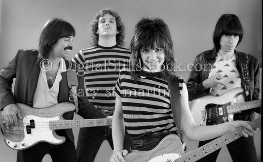 Posing with the Guitars, analog black and white