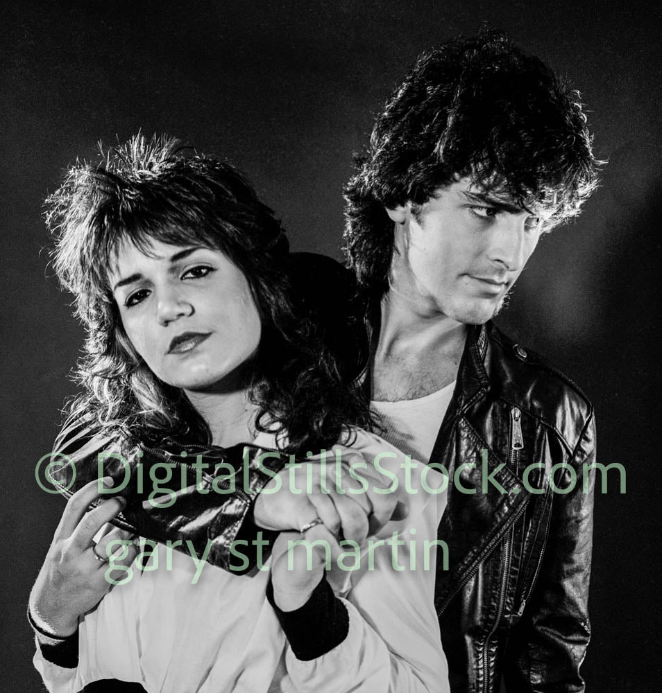 Danny and ElaineThe two Holding Hands, analog, black and white, clubland