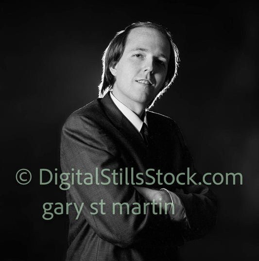 Arms crossed, black and white, analog, clubland