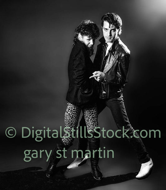 Elaine and Danny, No Finger Pointing, analog, black and white, clubland