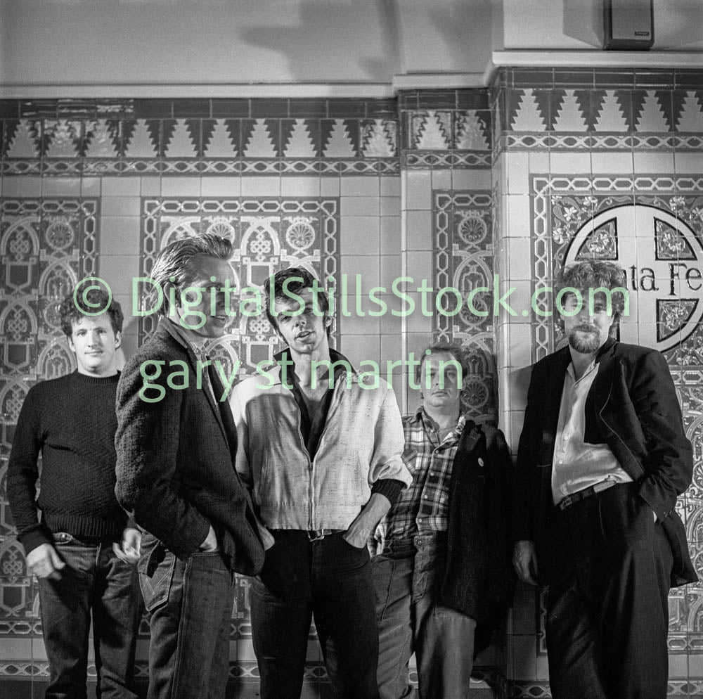 Group View-1 Away from the Sant Fe Wall inside the Train Station, analog, black and white, the penetrators