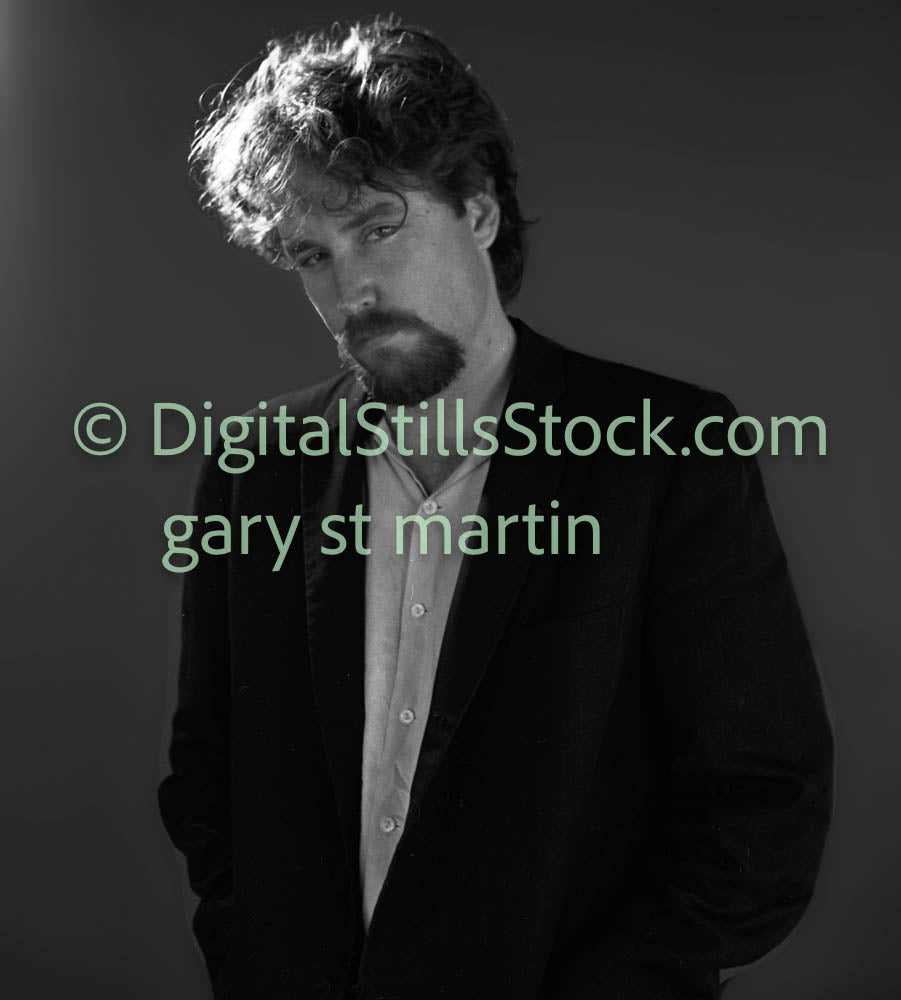 Dan, Tilted head looking Forward, analog, black and white, the penetrators