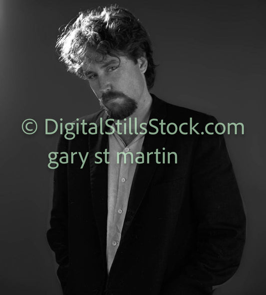 Dan, Tilted head looking Forward, analog, black and white, the penetrators