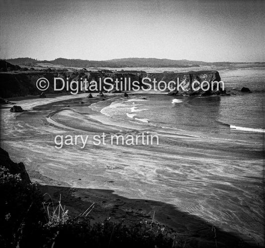 View of the beach in Pacifica, California, analog scenery