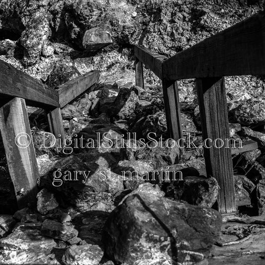 Sonoma County, Wood Railings Leading to Hot Springs
