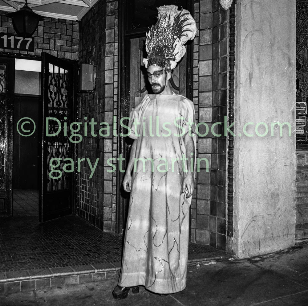 Queen of the Night with Crown, Polk St. Analog, Black and White
