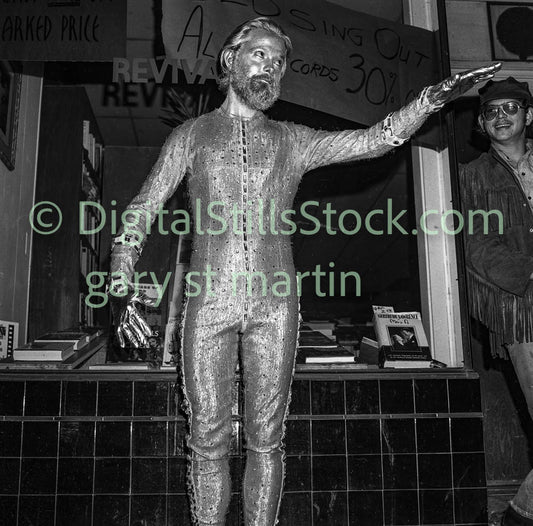 Tin Man Posing Close Up V2, Analog, B & W, Polk St.