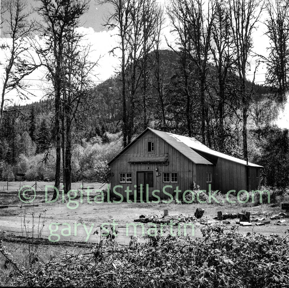 House in a field, Oregon, analog, black and white, oddities