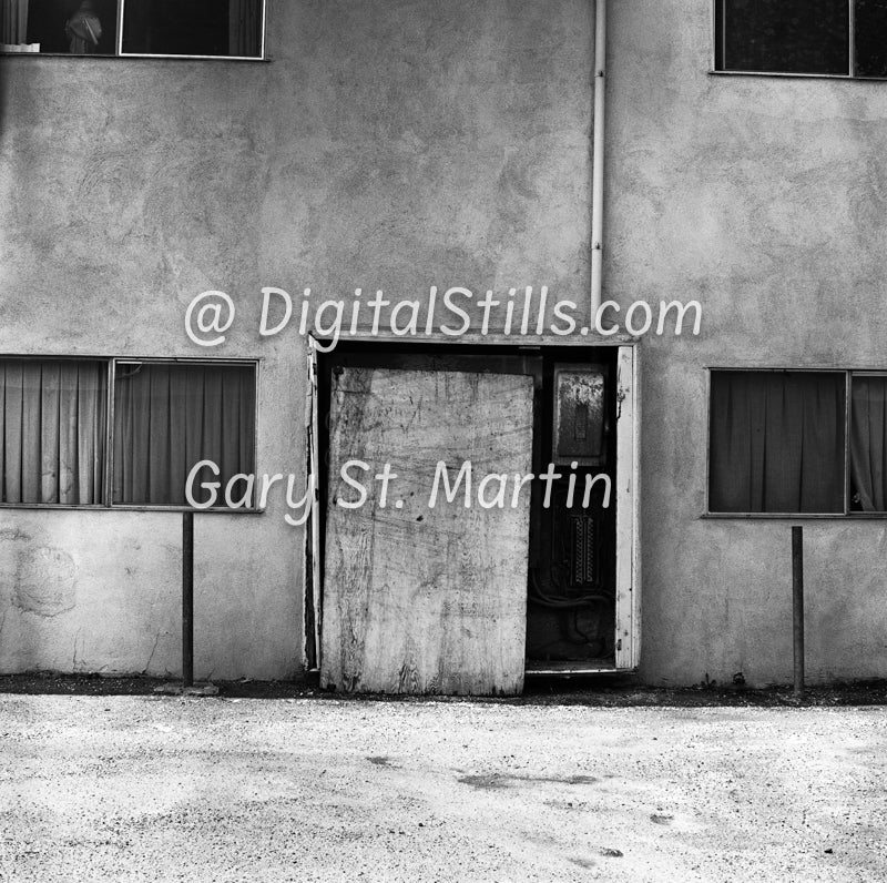 Back of my Apartment, 1968, Costa Mesa, California, Black & White, Oddities