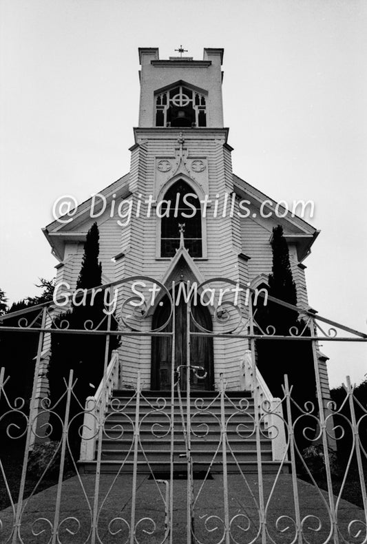 Church Through The Gate, Black & White, Oddities
