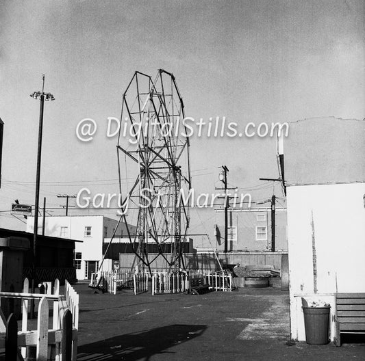 View two of Old Ferris Wheel Newport Beach, Black & White, Oddities