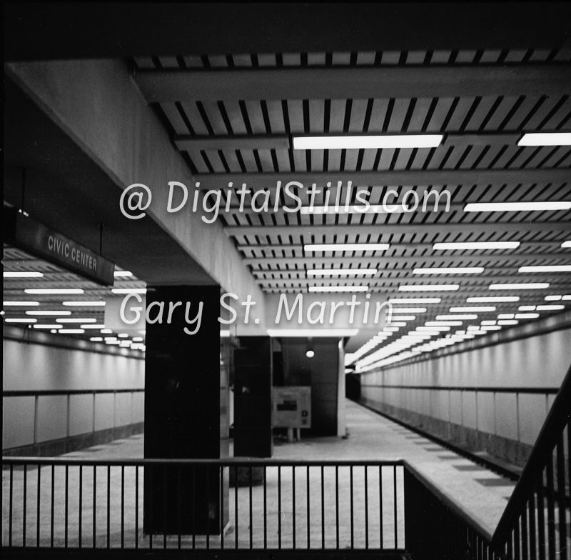 BART Station San Francisco Gates, Black & White, Oddities