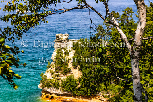 Zoomed in on Miner's Castle, digital Munising