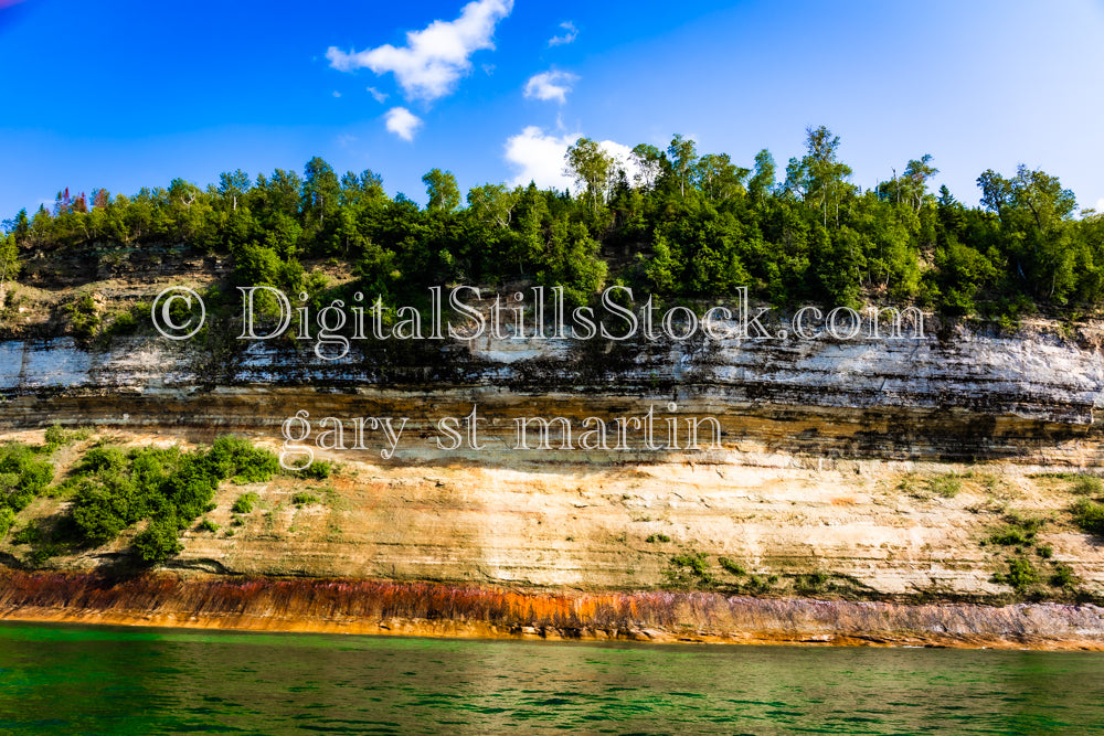 Different Layers in the cliffside, digital Munising