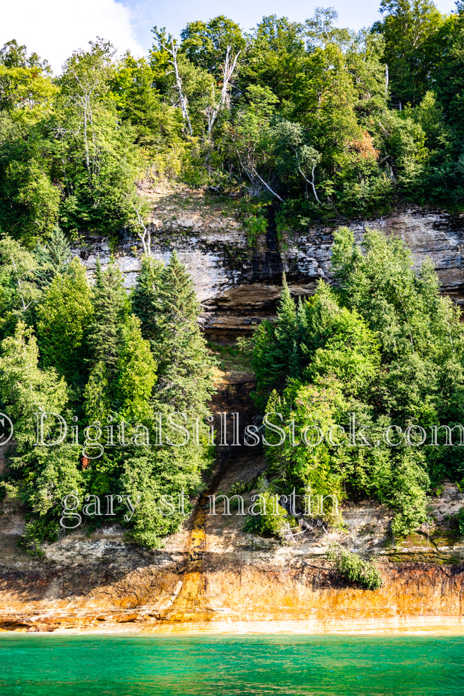 Trees all along the Cliff on Lake Superior, digital Munising