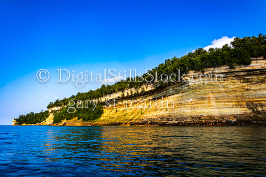 Hillside sloping down into Miner's Castle, digital Munising