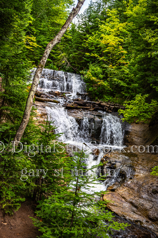 View of Sable Falls, digital Grand Marais