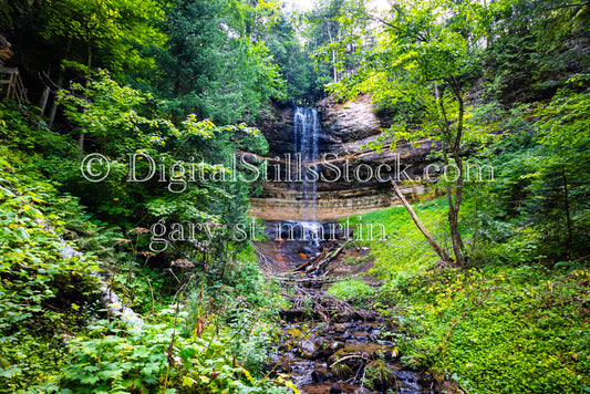 Front view of Munising Falls, digital Munising