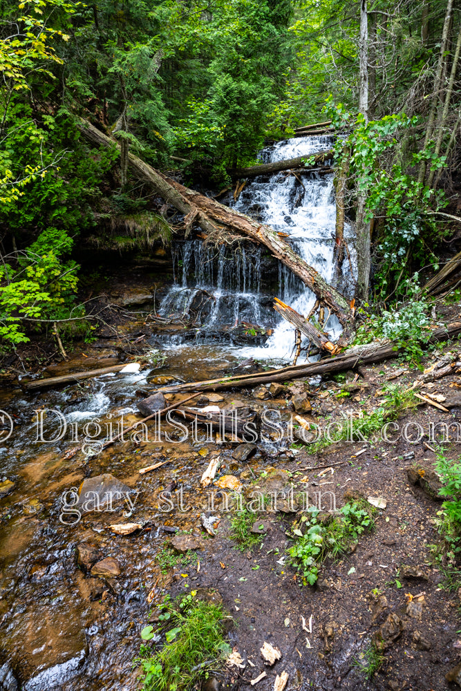 Portrait of Wagner Falls, digital Munising