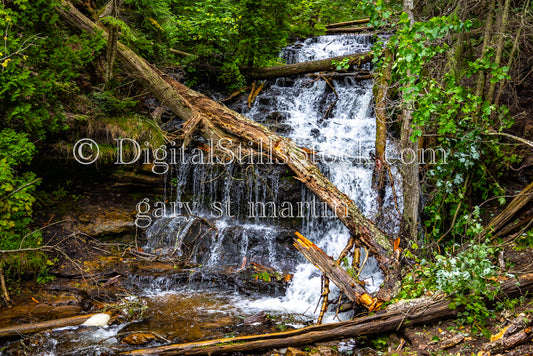 Close up of Wagner Falls , digital Munising