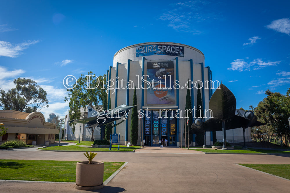 Air and Space Museum Front View, Balboa Park, digital