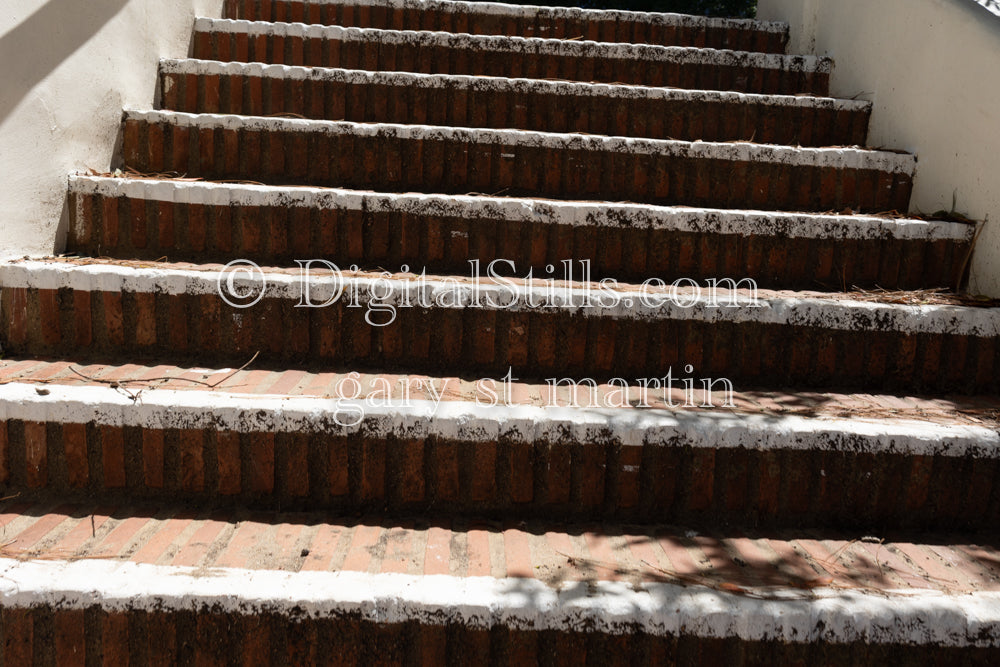 Brick Stairs in the Juniper Serra Mission, digital Juniper Serra