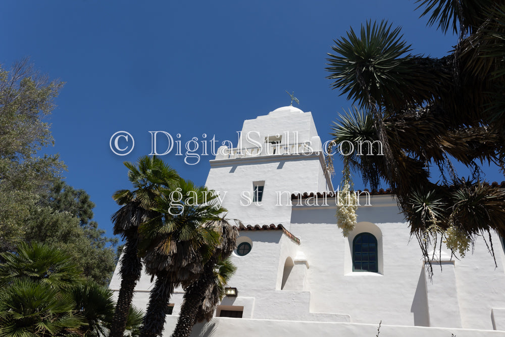 View of the Architecture of the Junipero Serra Museum, digital Junipero Serra