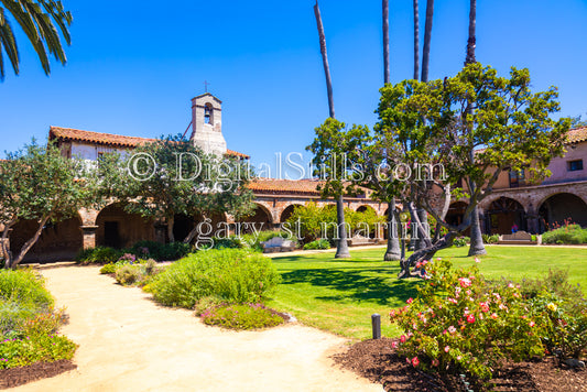 San Juan Capistrano Courtyard, digital, California, Mission