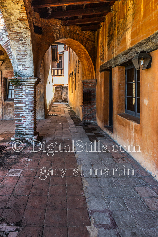 Through the arches, San Juan Capistrano, digital, california, mission