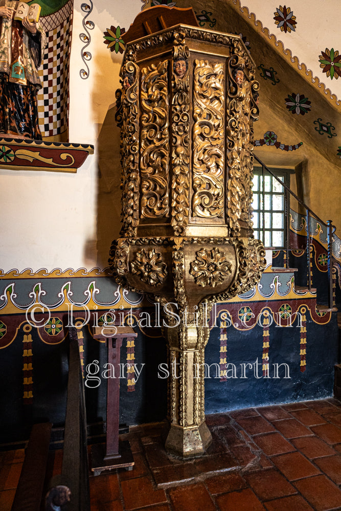 Church Ornament Wide view, San Juan Capistrano, Digital, California,  Missions