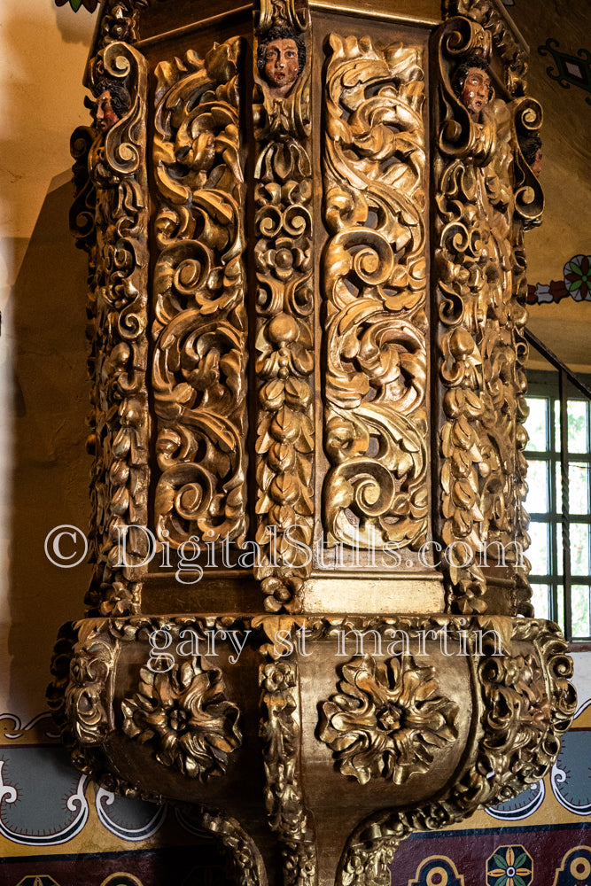 Church Ornament Close View, San Juan Capistrano, Digital, California,  Missions