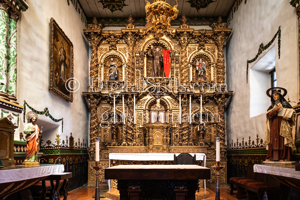 Church altar Medium View, San Juan Capistrano, digital, california, missions