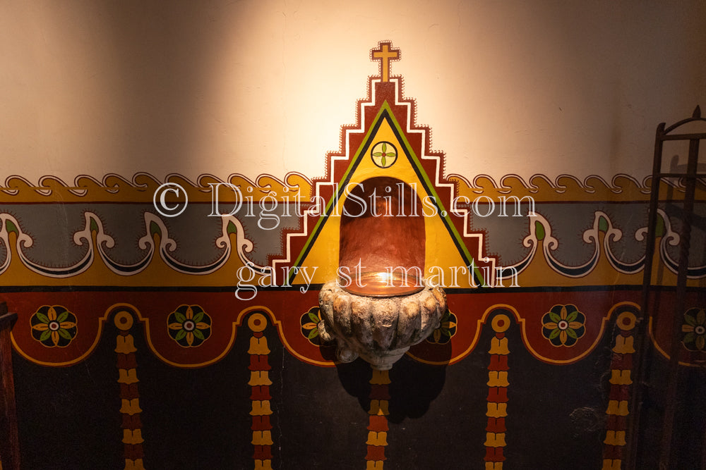Candle Burning St. Peregrines Chapel, San Juan Capistrano, Digital, California,  Missions